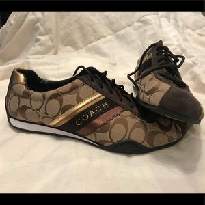 Coach Signature Sneakers Brown  Sz 9 Like New